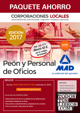 Paquete Ahorro Peón y Personal de Oficios de Corporaciones Locales.