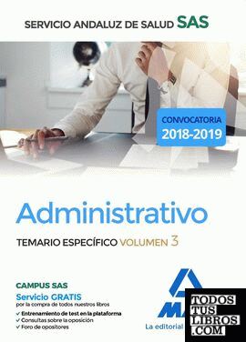 Administrativo del Servicio Andaluz de Salud. Temario específico volumen 3