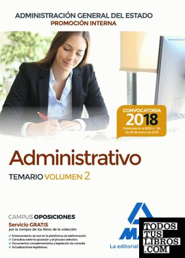 Administrativo de la Administración General del Estado (Promoción interna). Temario volumen 2