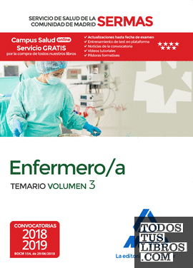 Enfermero/a del Servicio de Salud de la Comunidad de Madrid. Temario Volumen 3