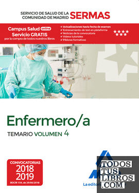 Enfermero/a del Servicio de Salud de la Comunidad de Madrid. Temario Volumen 4