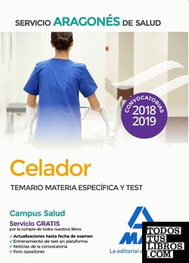 Celador del Servicio Aragonés de Salud (SALUD-Aragón). Temario Materia Específica y test