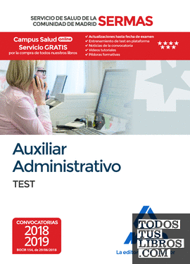 Auxiliar Administrativo del Servicio de Salud de la Comunidad de Madrid. Test