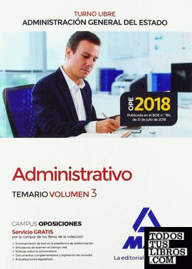 Administrativo de la Administración General del Estado (Turno Libre). Temario volumen 3