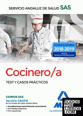 Cocinero/a del Servicio Andaluz de Salud. Test  y Casos Prácticos