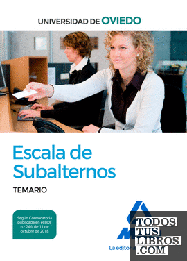 Escala de Subalternos de la Universidad de Oviedo. Temario