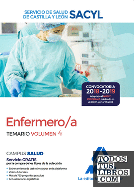Enfermero/a del Servicio de Salud de Castilla y León (SACYL). Temario volumen 4