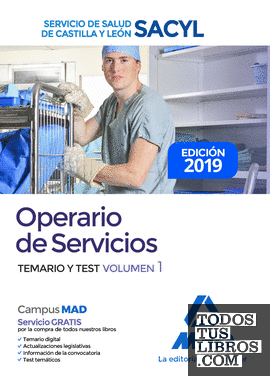 Operario de Servicios del Servicio de Salud de Castilla y León (SACYL). Temario y test volumen 1