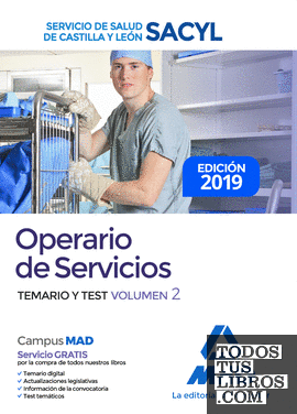 Operario de Servicios del Servicio de Salud de Castilla y León (SACYL). Temario y test volumen 2