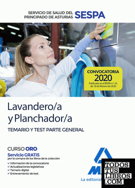 Lavandero/a y Planchador/a del Servicio de Salud del Principado de Asturias (SESPA). Temario y test parte general