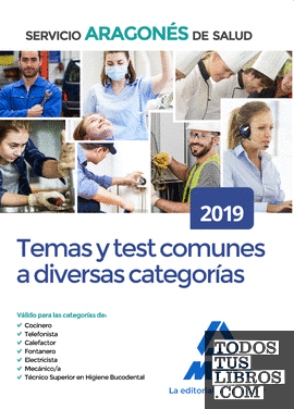 Temas y test comunes a diversas categorías del Servicio Aragonés de Salud