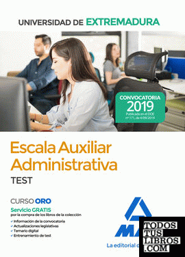 Escala Auxiliar Administrativa de la Universidad de Extremadura. Test