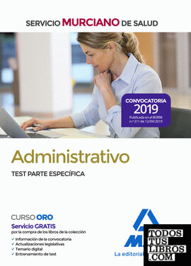 Administrativo del Servicio Murciano de Salud. Test parte específica