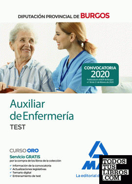 Auxiliar de enfermería de la Diputación Provincial de Burgos. Test