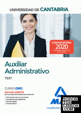 Auxiliar Administrativo de la Universidad de Cantabria. Test