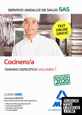 Cocinero/a del Servicio Andaluz de Salud. Temario específico  volumen 1
