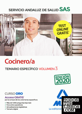 Cocinero/a del Servicio Andaluz de Salud. Temario específico  volumen 3