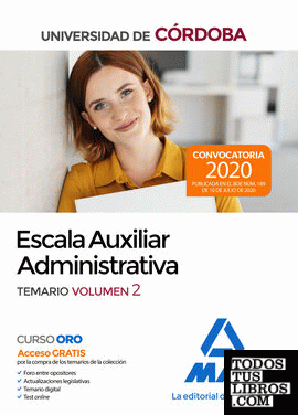 Escala Auxiliar Administrativa de la Universidad de Córdoba. Temario volumen 2