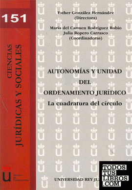 Autonomías y unidad del ordenamiento jurídico. La cuadratura del círculo