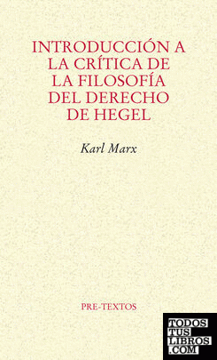 Introducción a la crítica de la filosofía del derecho de Hegel