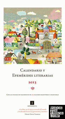 CALENDARIO Y EFEMERIDES LITERARIAS 2013