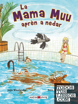 La Mama Muu aprèn a nedar