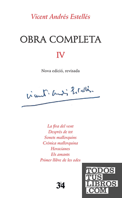 Edició crítica, Vicent Andrés Estellés, volum 4