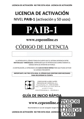 PAIB 1. Licencia On Line