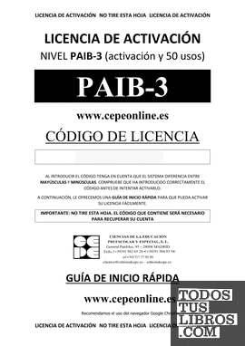 PAIB 3. Licencia On Line