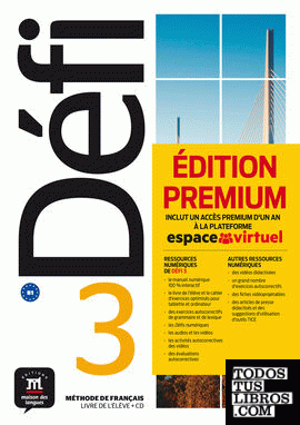 Défi 3 Premium Livre de l´élève + CD