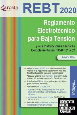 REBT 2020. Reglamento Electrotecnico para baja tensión