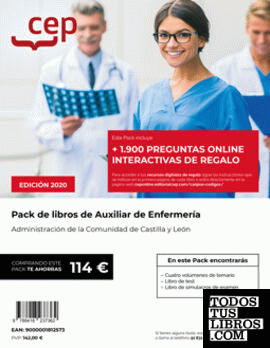 PACK DE LIBROS Oposiciones Auxiliar de Enfermería Junta de Castilla y León