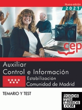 Auxiliar Control e Información. Estabilización. Comunidad de Madrid. Temario y test