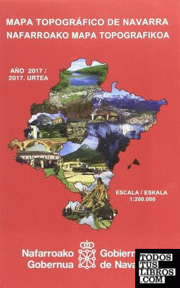 Mapa topográfico de Navarra, E 1:200.000 / Nafarroako mapa topografikoa, E 1:200.000