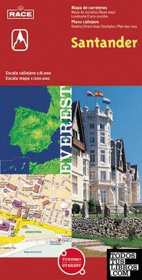 Santander, Cantabria. Plano callejero y mapa de carreteras