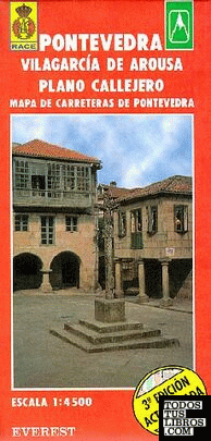 Pontevedra, Vilagarcía de Arousa. Plano callejero y mapa de carreteras