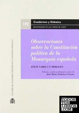 Observaciones sobre la constitución política de la monarquía española