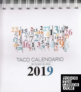 Taco calendario 2019 peana numeros