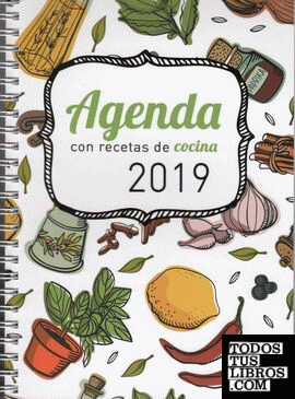 Agenda 2019 con recetas de cocina