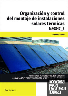 Organización y control del montaje de instalaciones solares térmicas