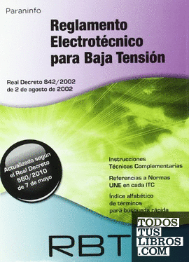 RBT. Reglamento electrotécnico para baja tensión