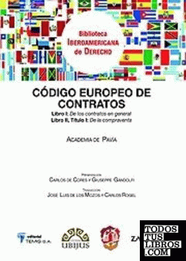 Código europeo de contratos de la Academia de Pavía