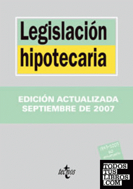 Legislación hipotecaria (22ª ed.)
