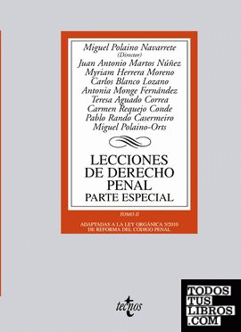 Lecciones de Derecho penal. Parte especial Lecciones de Derecho penal. Parte especial