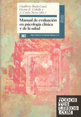 Manual de evaluación en psicología clínica y de la salud