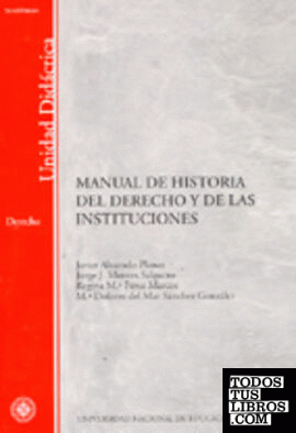 Manual de historia del derecho y de las instituciones