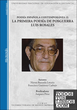 Poesía española contemporánea (I). La primera poesía de posguerra. Luis Rosales