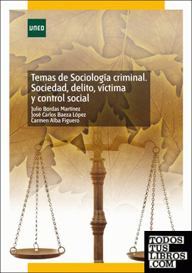 Temas de sociología criminal, sociedad, delito, víctima y control social
