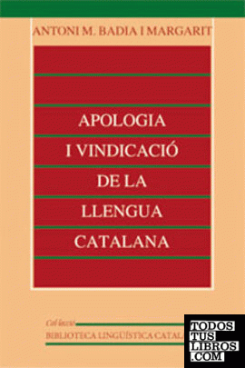 Apologia i vindicació de la llengua catalana