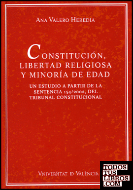 Constitución, libertad religiosa y minoría de edad